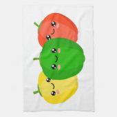 Süße Paprikaschoten Geschirrtuch (Vertikal)