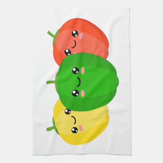 Süße Paprikaschoten Geschirrtuch (Vertikal)