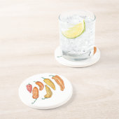 Süße Paprikaschoten Getränkeuntersetzer (Seite)