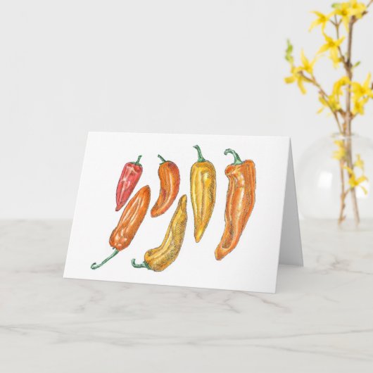 Süße Paprikaschoten Karte (Gelbe Blume)