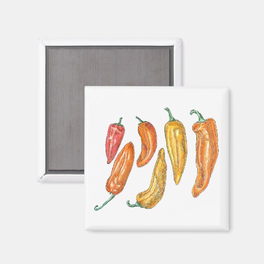 Süße Paprikaschoten Magnet (Vorderseite/Rückseite)