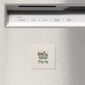 Süße Pariser Illustration Magnet (In Situ (Geschirrspüler))