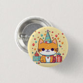 Süße Party-Katzen-Abzeichen, Stift, Knopf Button (Vorne & Hinten)