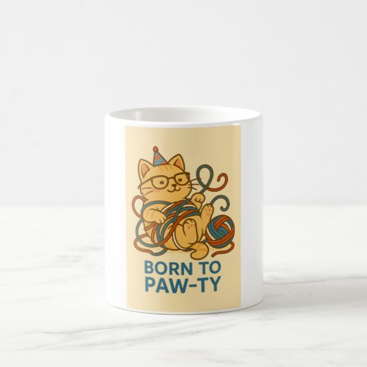 Süße Party-Kitty-Kaffeetasse Kaffeetasse (Mittel)