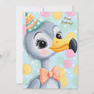 Süße Party-Tier-Geburtstagseinladung Dodo Einladung