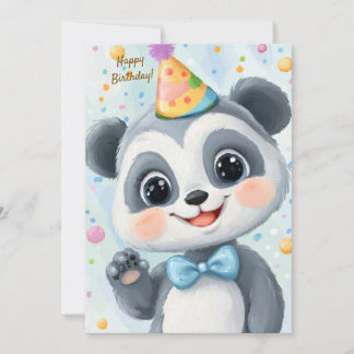 Süße Party-Tier-Geburtstagseinladung Panda Einladung