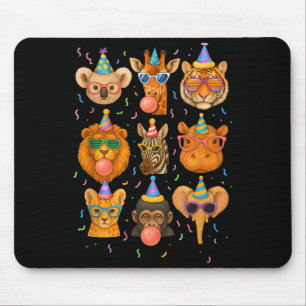 Süße Party-Tiere Geburtstag Wildlife Zoo Geburtsta Mousepad