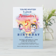 Süße Party-Tiere Pinguin Kinder Geburtstagsfeier 