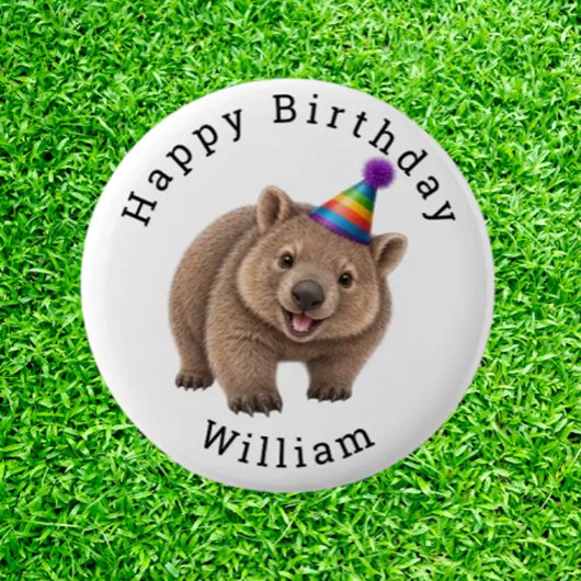 Süße Party Wombat Button