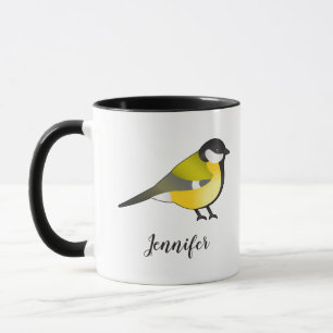 Süße Parus Major Gelbe Vogel & Benutzerdefinierter Tasse
