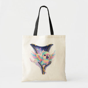 Süße Pastell-3D-Papageien-Reißverschluss-Tasche    Tragetasche