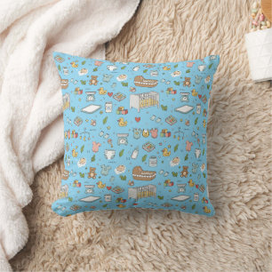 Süße Pastell-Baby-Nursery-Muster-Wurfkissen Kissen