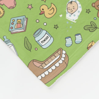 Süße Pastell-Babyzimmer-Muster-Plüschdecke Fleecedecke