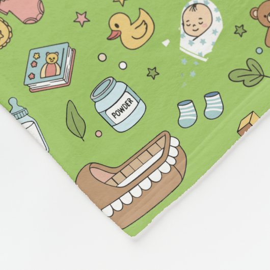 Süße Pastell-Babyzimmer-Muster-Plüschdecke Fleecedecke (Ecke)
