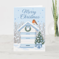 Süße Pastell-Bienenstock-Weihnachtsszene