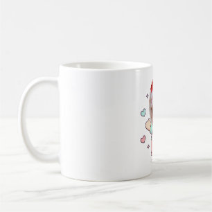 Süße Pastell-Cartoon-Charakter-Tasse mit leerem Be Kaffeetasse