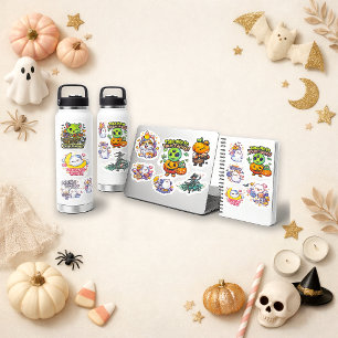 Süße Pastell-Chibi-Halloween-Figur Aufkleber