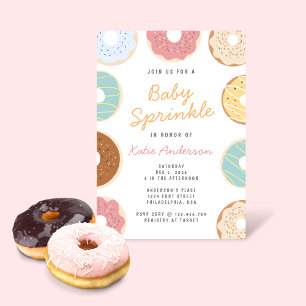 Süße Pastell-Donuts Baby Sprinkle Einladung