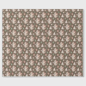 Süße Pastell-Drachen Muster Braun Geschenkpapier (Flach)