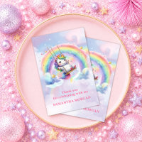 Süße Pastell-Einhorn-Zauber-Tag-Dankeschön-Karte