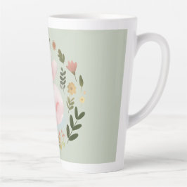 Süße Pastell-Frühlings-Hasen-Blumenkranz-Kinderzim Milchtasse