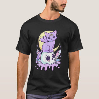 Süße Pastell-Goth süße gruselige Hexenkatze und To T-Shirt