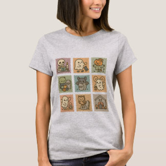 Süße Pastell-Halloween-Stempel, Kawaii-Geister T-Shirt