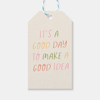 Süße Pastell-Handlettering-Motivationszitat-Kunst  Geschenkanhänger