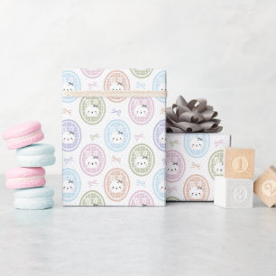Süße Pastell-Hasen-Muster-Wrapierpapierrolle Geschenkpapier