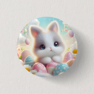 Süße Pastell Kawaii Kätzchen Ostereier Button