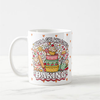 Süße Pastell-Kirschkuchen-Doodle für die backende Kaffeetasse