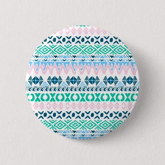 Süße Pastell-Kunstmuster Button (Vorderseite)