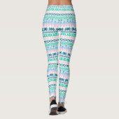 Süße Pastell-Kunstmuster Leggings (Rückseite)