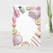 Süße Pastell-Makeup-Geburtstagswünsche Karte (Rückseite)