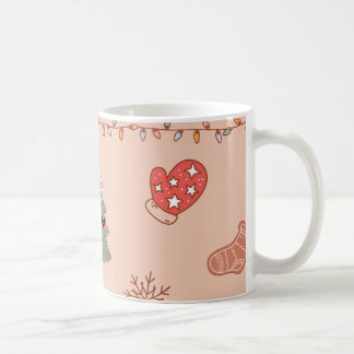Süße Pastell-Nostalgie Retro-Weihnachten Kaffeetasse