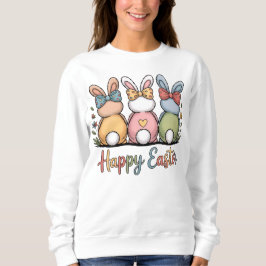 Süße Pastell-Osterhasen | Whimsische Blumenfreude Sweatshirt