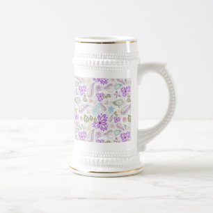 Süße Pastell-Paisleymuster Bierglas