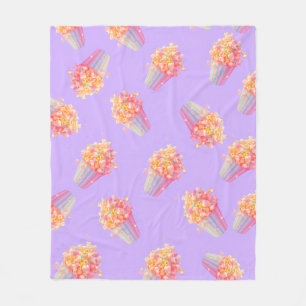 Süße Pastell-Popcorn-Lavendel-Baby-Fleece-Decke Fleecedecke