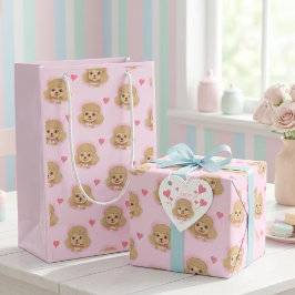 Süße Pastell-Pudel-Geschenktüte – Valentinstag & m Kleine Geschenktüte