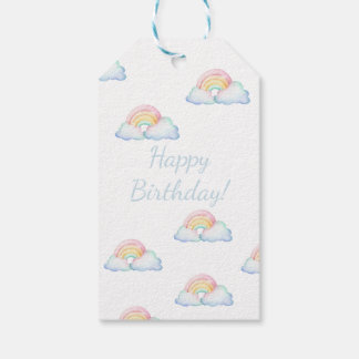 Süße Pastell-Regenbogen-Geschenkkarte Geschenkanhänger