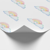Süße Pastell-Regenbogen-Geschenkpapier Geschenkpapier (Ecke)
