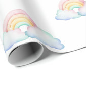 Süße Pastell-Regenbogen-Geschenkpapier Geschenkpapier (Rolleneckpunkt)