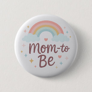 Süße Pastell-Regenbogen-Mama-Button Button