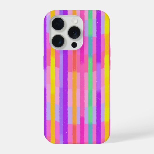 Süße Pastell-Regenbogen-Streifen iPhone Hülle (Rückseite)
