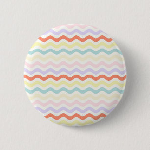 Süße Pastell-Regenbogen-Wellenlinien Farbige Geome Button