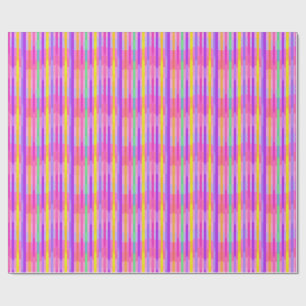 Süße Pastell-Regenbogenstreifen Geschenkpapier