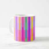 Süße Pastell-Regenbogenstreifen Kaffeetasse (Vorderseite Links)