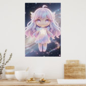 Süße Pastell-Stern-Fee-Kunstposter Poster (Küche)