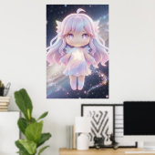 Süße Pastell-Stern-Fee-Kunstposter Poster (Heimbüro)