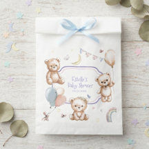 Süße Pastell-Teddybär-Balloons-Schmetterling-Showe